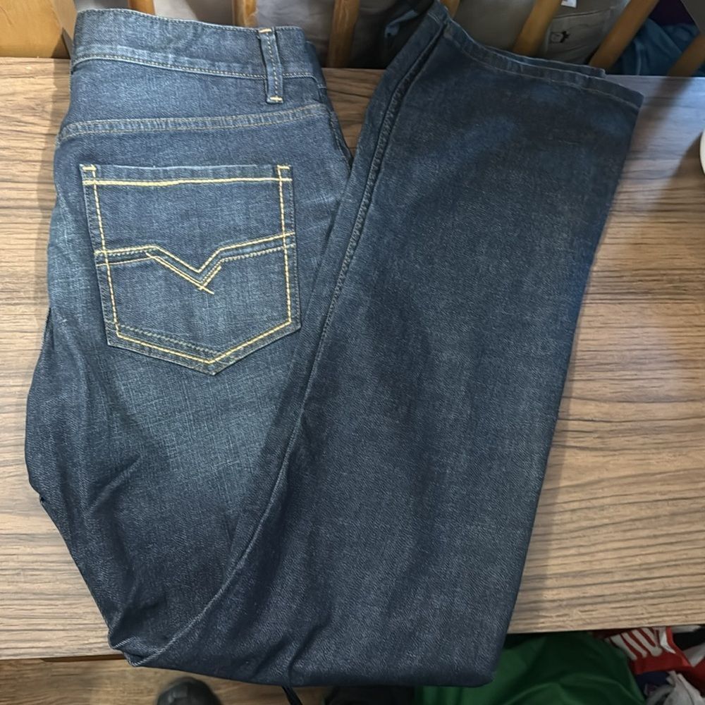 No Brand Mens Classic Blue Denim Bootcut Jeans